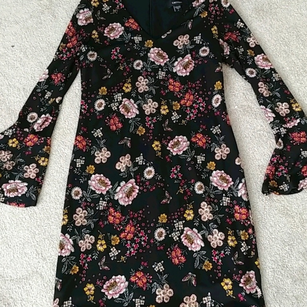 Karen Kane dress black bell sleeve small